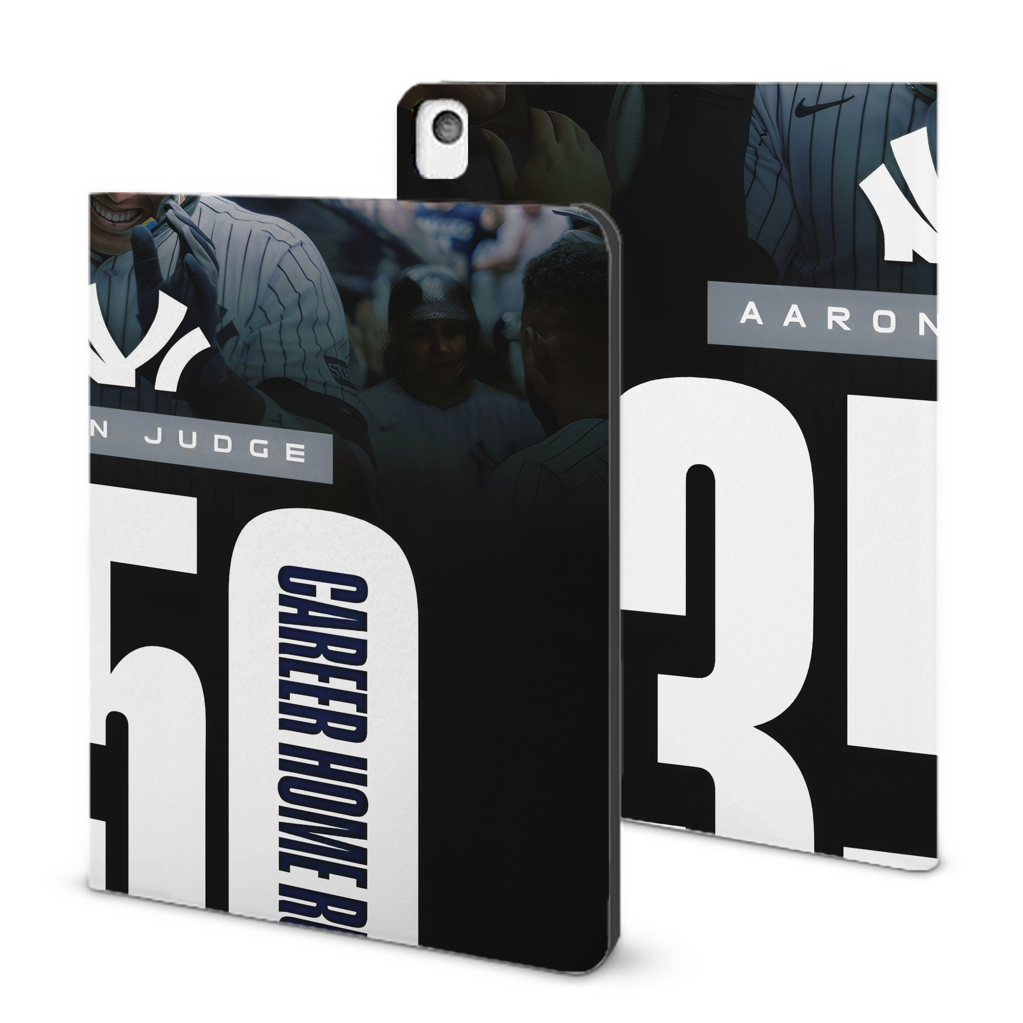 Aaron Judge's 350th Career Home Runs IPad Book-Style Case With Pencil Slot – Slim PU & TPU Cover – Full Protection, Precise Fit, Water & Scratch Resistant